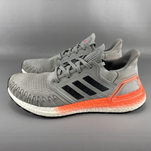 Adidas UltraBOOST 20 Shoes Womens 11 Gray Coral Athletic Running Sneakers EG0719 - Picture 1 of 11